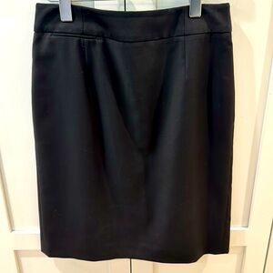 J.Crew Classic lightweight wool suiting black skirt 6